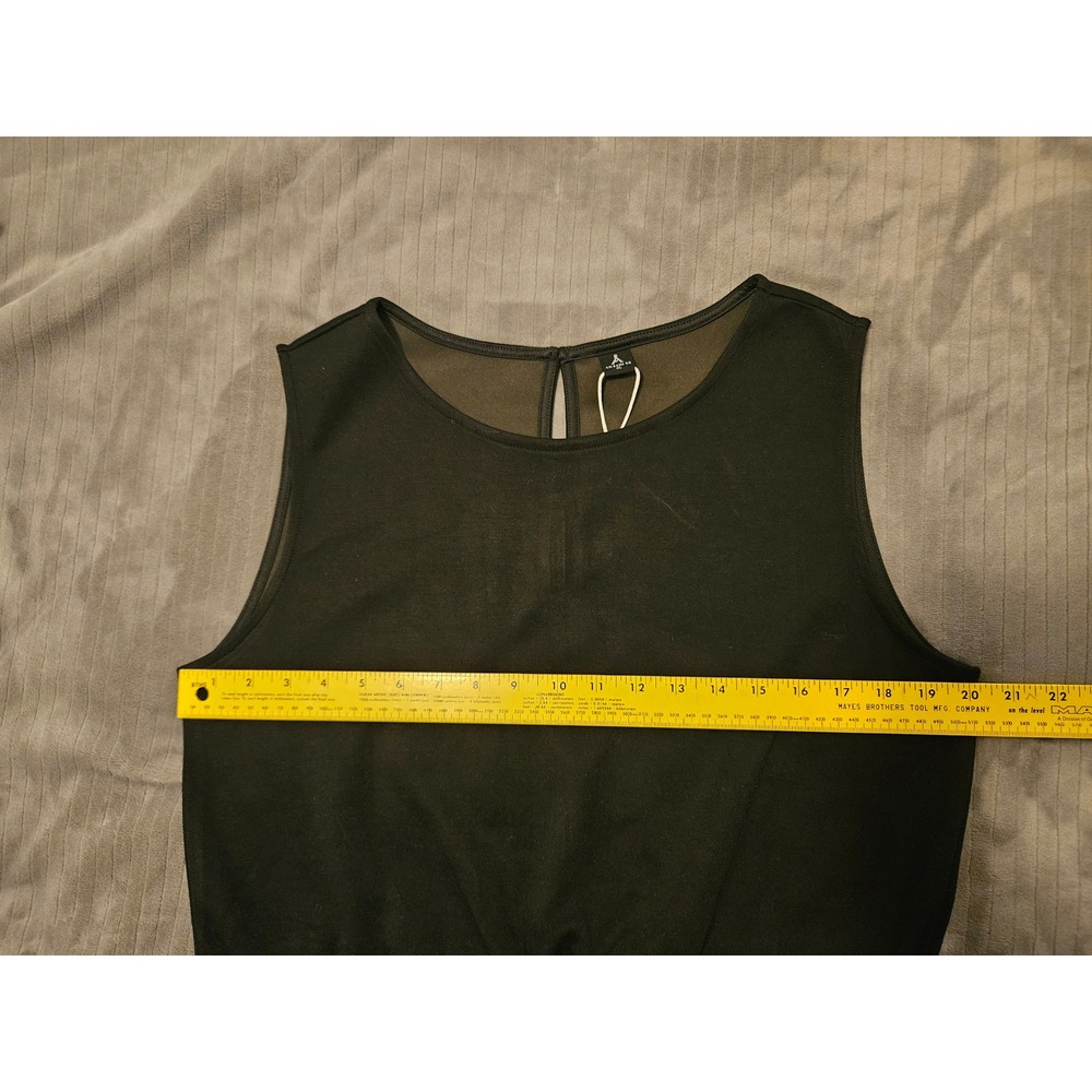 Anrabess Black Sleeveless Wide Leg Jumpsuit Drawstring Waist Pockets XL - Picture 5 of 12
